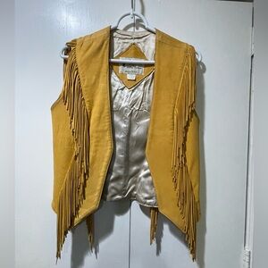 Vintage Leather Vest Made in USA Continental Leather Fashions Western Size Small